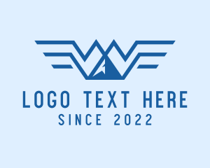 Traveler - Mountain Alpine Wings logo design