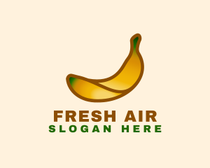 Organic Banana Fruit logo design