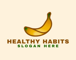 Organic Banana Fruit logo design