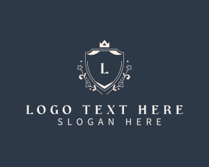 Fashion - Ornament Crown Shield logo design