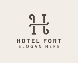 Classy Boutique Hotel Letter H logo design