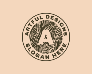 Wood Log Furniture logo design