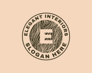 Wood Log Furniture logo design