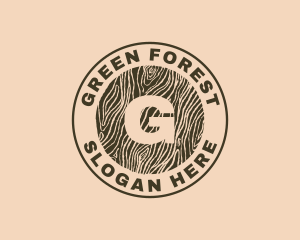 Wood Log Furniture logo design