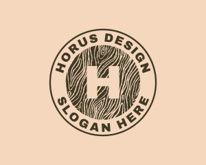 Wood Log Furniture logo design