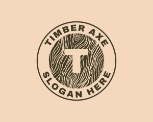 Wood Log Furniture logo design