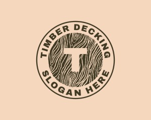 Wood Log Furniture logo design