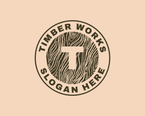 Wood Log Furniture logo design