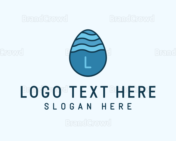 Oval Easter Egg Logo