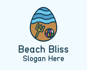 Beach Resort Egg logo design