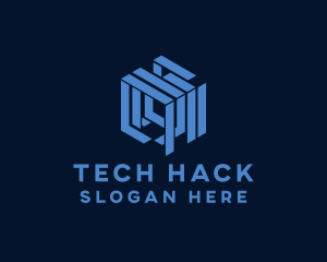 Cyber Tech Cube logo design