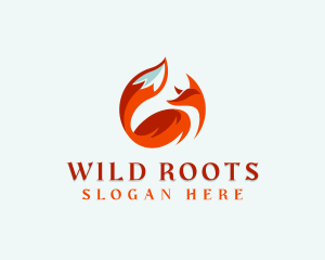 Wild Fox Animal logo design