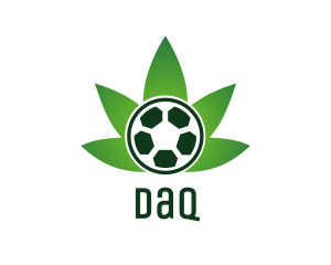 Therapy - Soccer Ball Cannabis Weed logo design