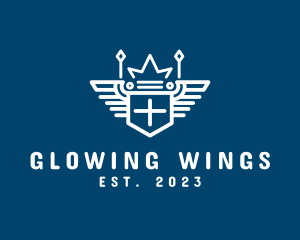 Wing Royal Crest  logo design