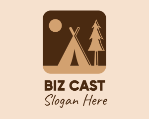 Mobile - Brown Outdoor Camping App logo design