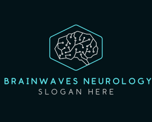 Neurology - Brain Information Circuit logo design