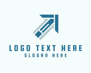 Upload - Logistics Courier Arrow logo design