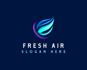 HVAC Air Ventilation logo design