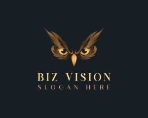 Bird Owl Eyes logo design