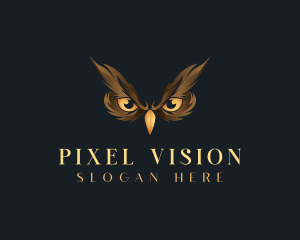 Bird Owl Eyes logo design