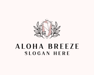 Crystal Wreath  Jewel logo design