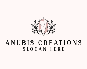 Crystal Wreath  Jewel logo design