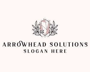 Crystal Wreath  Jewel logo design