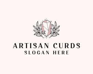 Crystal Wreath  Jewel logo design