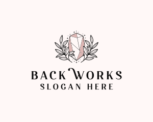 Crystal Wreath  Jewel logo design