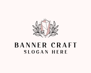 Crystal Wreath  Jewel logo design