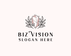 Crystal Wreath  Jewel logo design