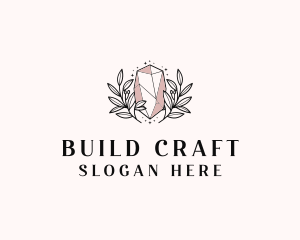 Crystal Wreath  Jewel logo design