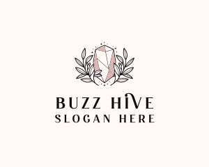 Crystal Wreath  Jewel logo design