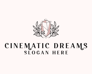 Crystal Wreath  Jewel logo design