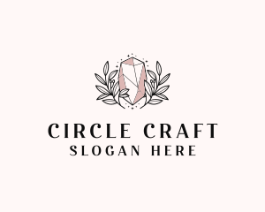 Crystal Wreath  Jewel logo design