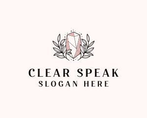 Crystal Wreath  Jewel logo design