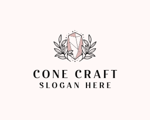 Crystal Wreath  Jewel logo design