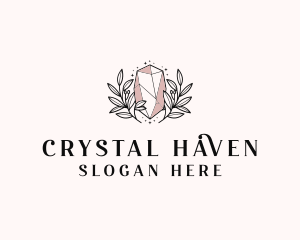 Crystal Wreath  Jewel logo design