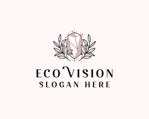 Crystal Wreath  Jewel logo design