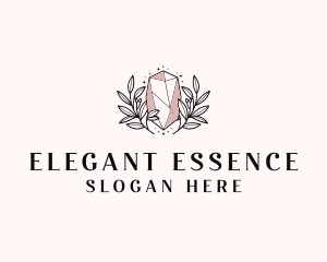 Glamorous - Crystal Leaf  Jewel logo design