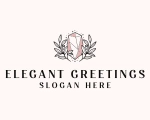 Crystal Wreath  Jewel logo design