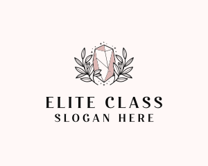 Crystal Wreath  Jewel logo design