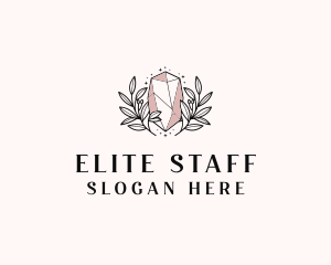 Crystal Wreath  Jewel logo design