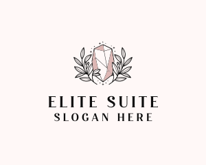 Crystal Wreath  Jewel logo design