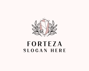 Crystal Wreath  Jewel logo design