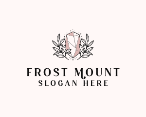 Crystal Wreath  Jewel logo design