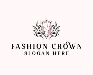 Crystal Wreath  Jewel logo design