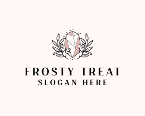 Crystal Wreath  Jewel logo design