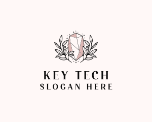 Crystal Wreath  Jewel logo design