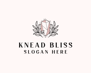 Crystal Wreath  Jewel logo design